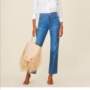 NWT  REFORMATION JEANS | CYNTHIA Button Fly Hight Rise | Zenia Color | 31